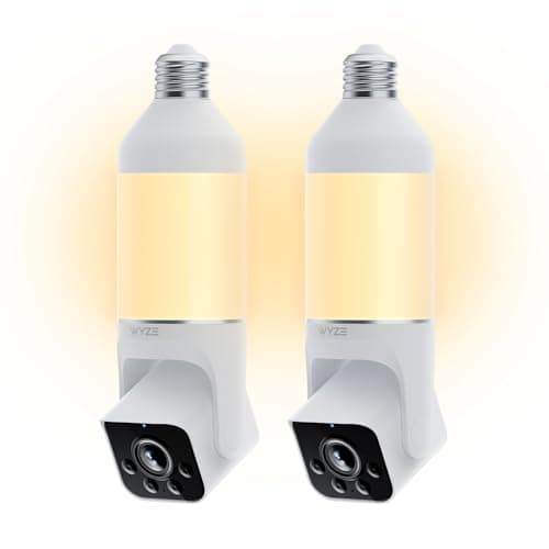 WYZE Bulb Cam - 2K HD Smart Light Bulb Security Camera 2 Pack