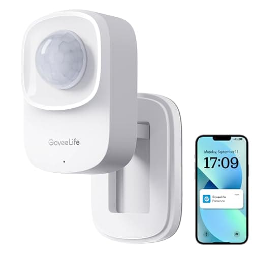 GoveeLife Human Presence Sensor, 2.4 GHz Wi-Fi Required, Smart mmWave Radar PIR Wired Motion Sensor, Zone Positioning, Multi-Person Detection, Support Alexa Google Home, for Indoor Home Automation